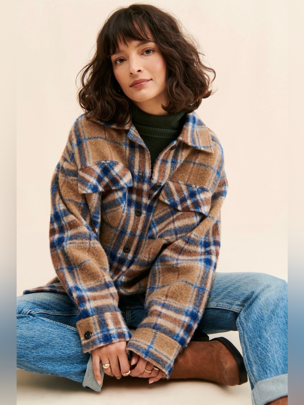 Faherty Women’s Plaid Cotswold Shirt Jacket ( Shacket ) - Size M